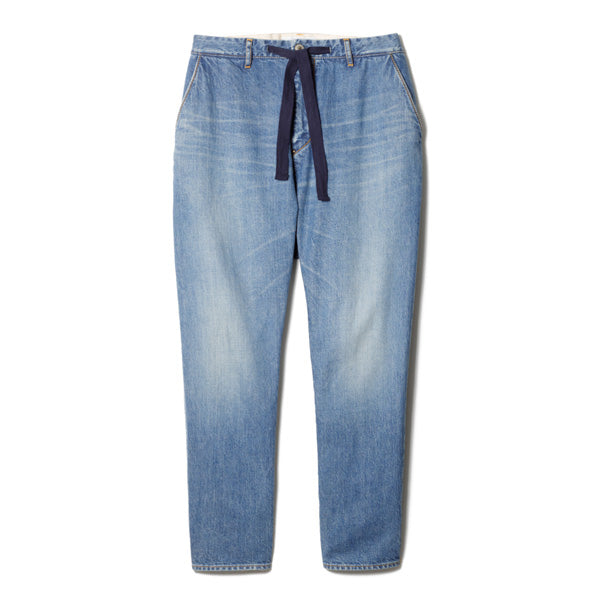 Comfy Damaged Denim Pants - Easy Fit Tapered