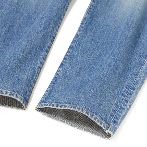 Comfy Damaged Denim Pants - Easy Fit Tapered