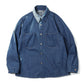 SUN FADE BLEACH LIGHT DENIM SHIRTS BLOUSON