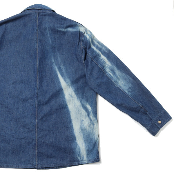 SUN FADE BLEACH LIGHT DENIM SHIRTS BLOUSON