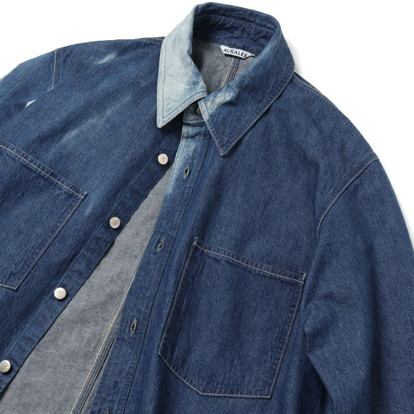 SUN FADE BLEACH LIGHT DENIM SHIRTS