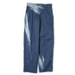 SUN FADE BLEACH LIGHT DENIM PANTS