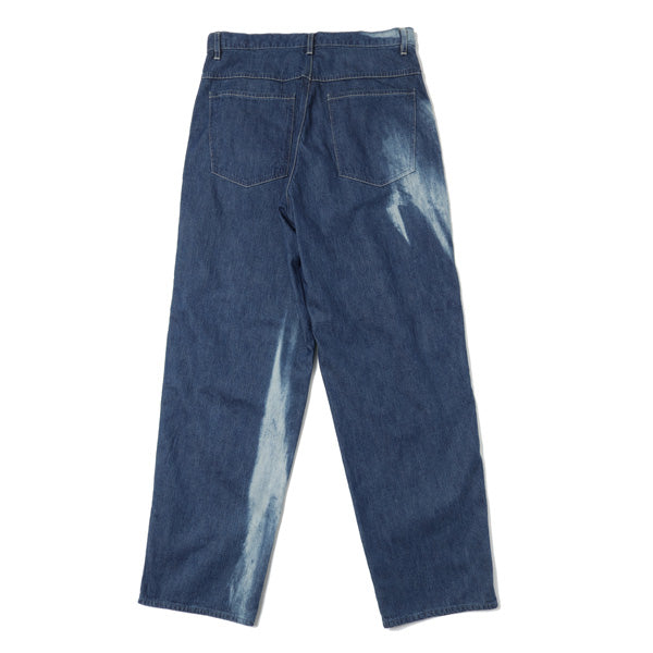 SUN FADE BLEACH LIGHT DENIM PANTS