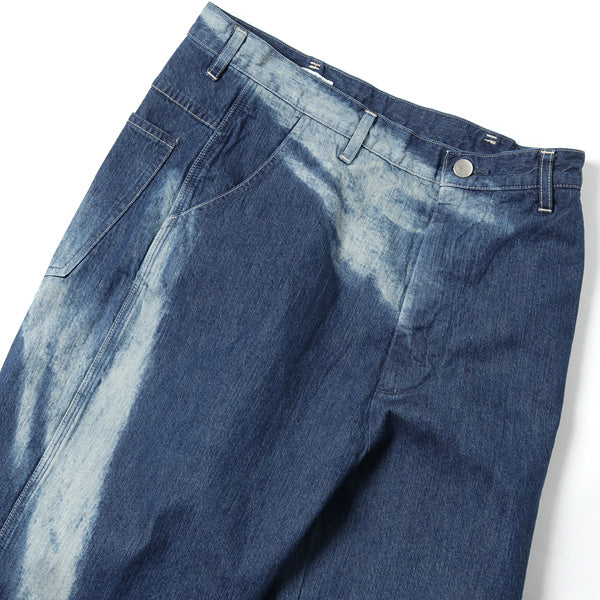 SUN FADE BLEACH LIGHT DENIM PANTS