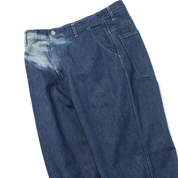 SUN FADE BLEACH LIGHT DENIM PANTS