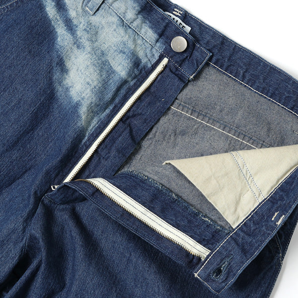 SUN FADE BLEACH LIGHT DENIM PANTS