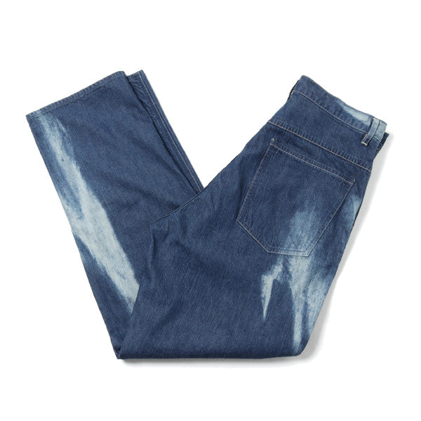 SUN FADE BLEACH LIGHT DENIM PANTS