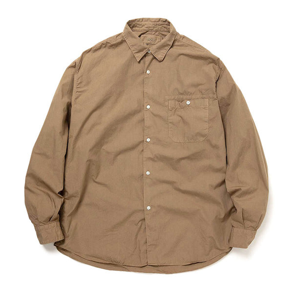 COTTON BROAD COFFEE DYED LS SHIRT