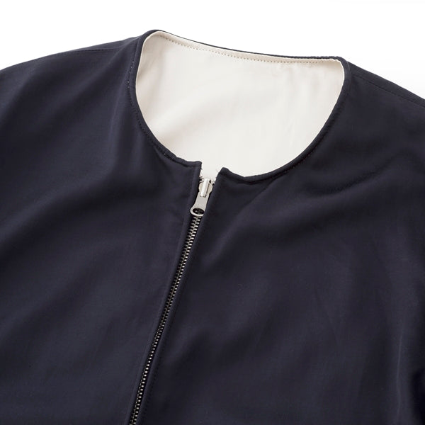 Collarless Reversible Mix Jacket