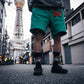 SWEAT SHORTS / LOGO / GREEN