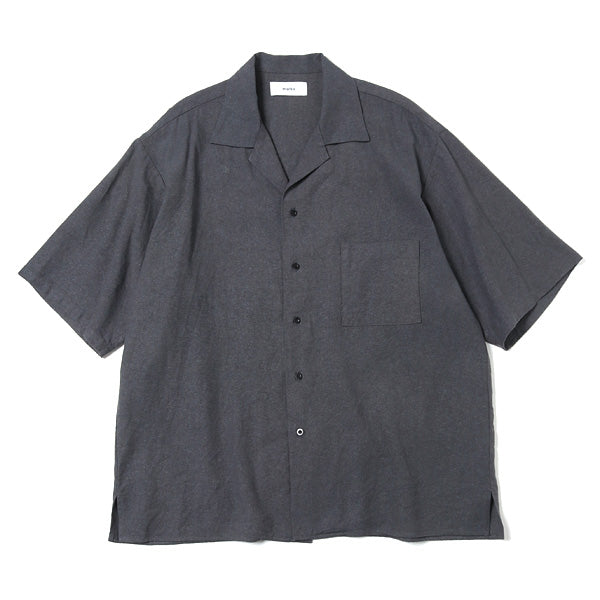 OPEN COLLAR SHIRT SILK LINEN