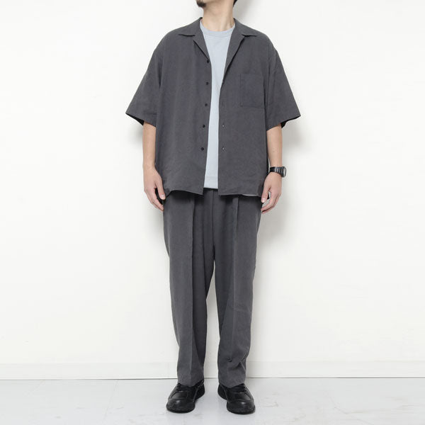 OPEN COLLAR SHIRT SILK LINEN