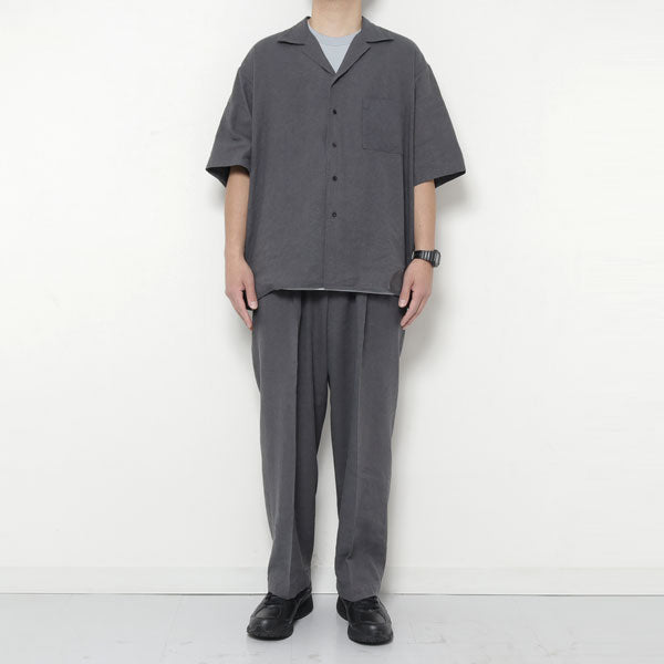 OPEN COLLAR SHIRT SILK LINEN