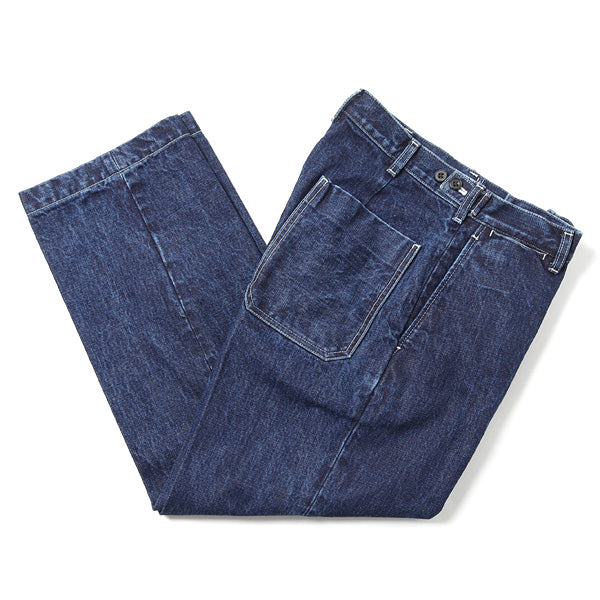 DENIM FLAT FRONT TROUSERS 14.5oz ORGANIC SELVEDGE