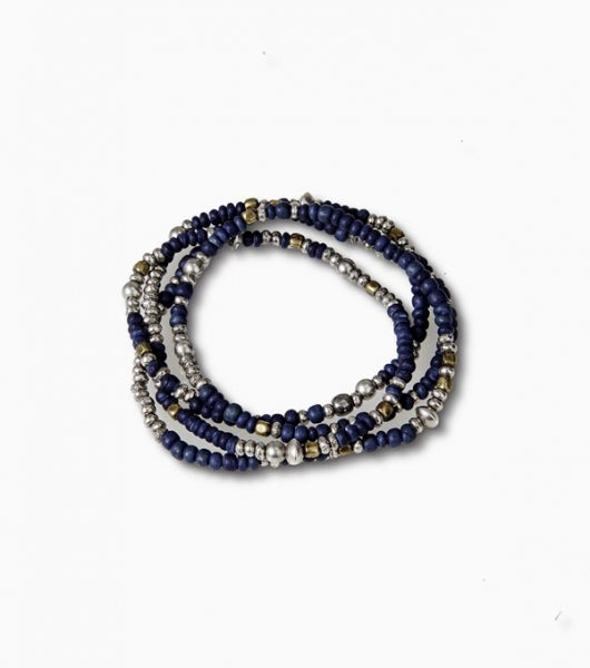 BEADED NECKLACE(INDIGO)