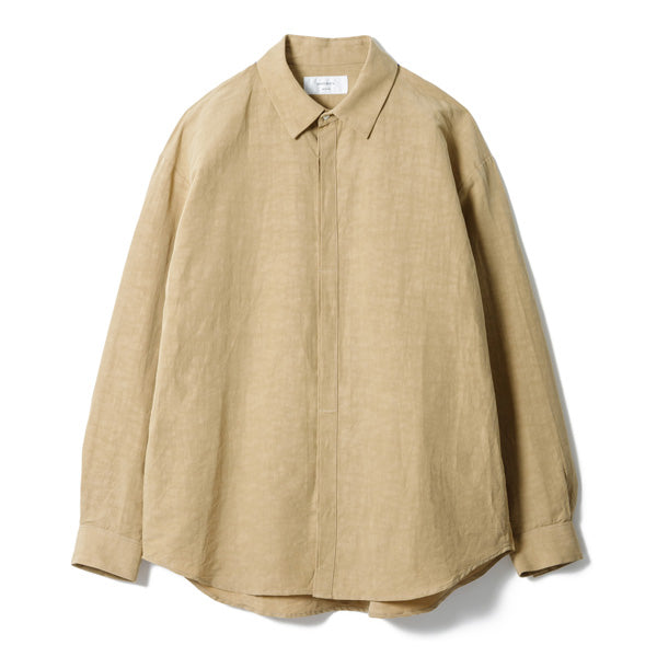 Linen Fly-Front Shirt