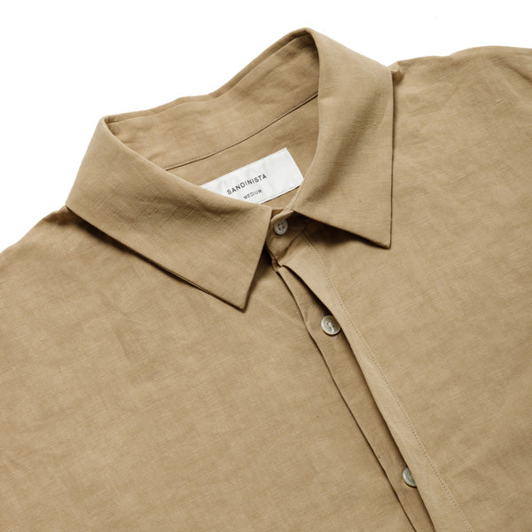 Linen Fly-Front Shirt