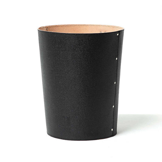 D-RING TRASH CAN COW LEATHER