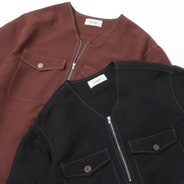 Vneck S/S Zip Shirt