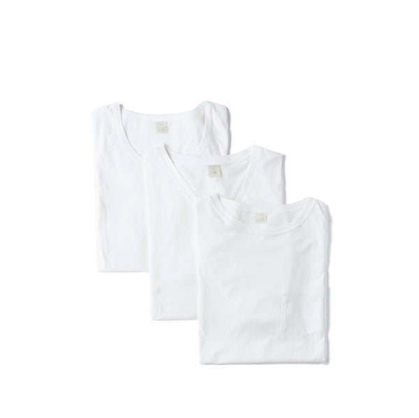 TUBE POCKET T-SHIRTS(CREW,V,ROUND)