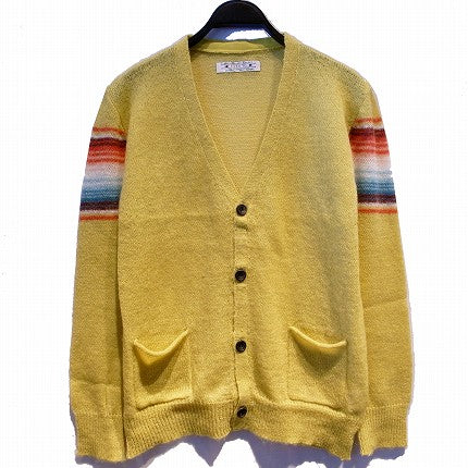 NATIVE BORDER MOHAIR KNIT CARDIGAN