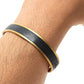 BRASS BRACELET S with OILED COW LEATHER