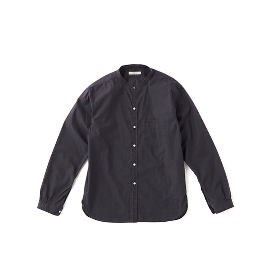 STUD BUTTON BAND COLLAR SHIRTS