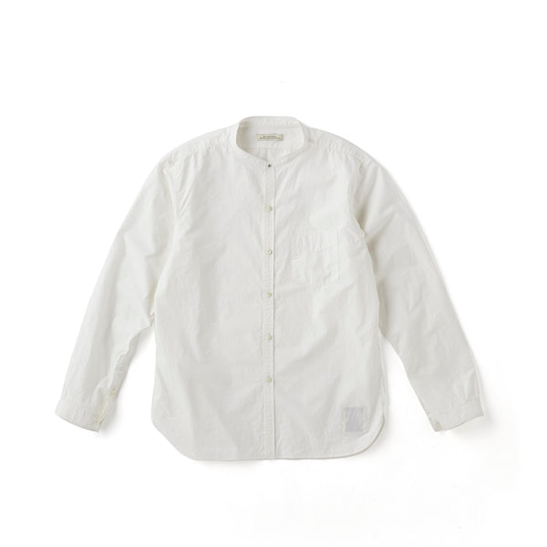 STUD BUTTON BAND COLLAR SHIRTS