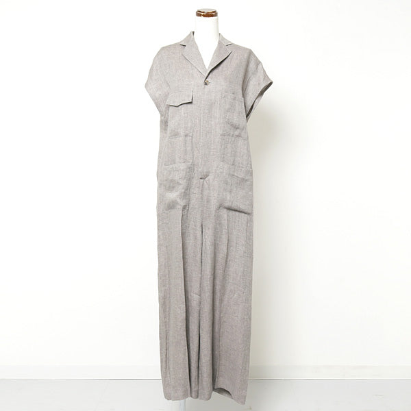 HERRINGBONE LINEN JUMPSUIT