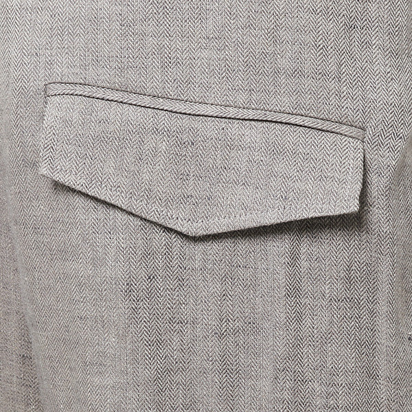 HERRINGBONE LINEN JUMPSUIT