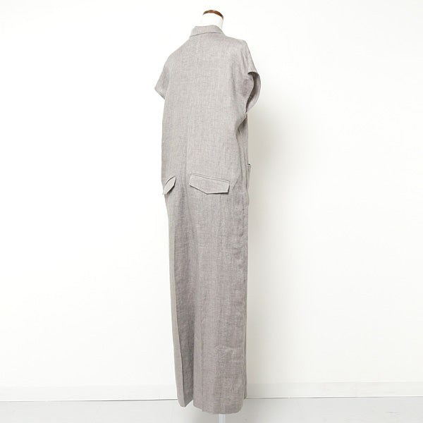 HERRINGBONE LINEN JUMPSUIT