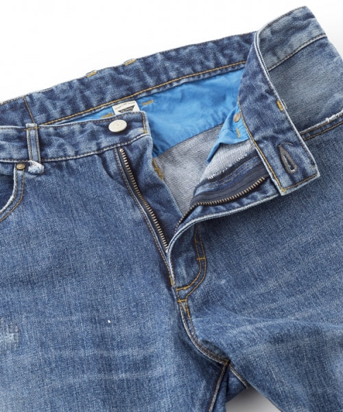 B.C. Damaged Denim Pants - Slim Ankle Cut Off