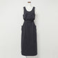 ORGANIC COTTON TWILL SLIT DRESS