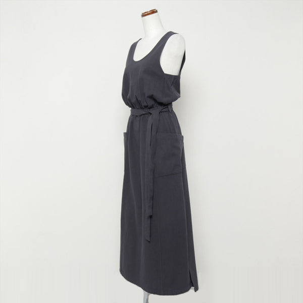 ORGANIC COTTON TWILL SLIT DRESS