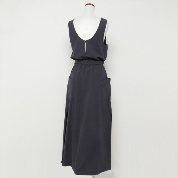 ORGANIC COTTON TWILL SLIT DRESS