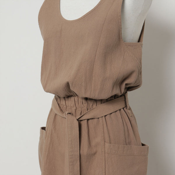 ORGANIC COTTON TWILL SLIT DRESS