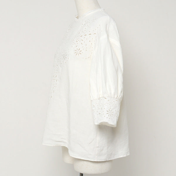 cutwork embroidary vintage pull over