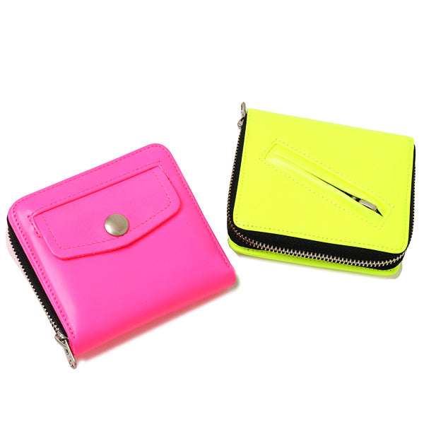 neon color riders small zip purse