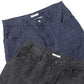 LINEN DENIM SLIM FLARE PANTS