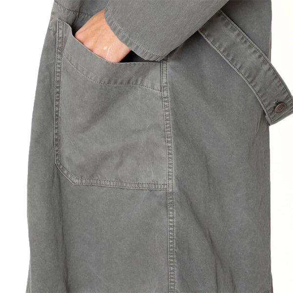 ARTISAN SHOP COAT COTTON TWILL CHARCOAL DYED