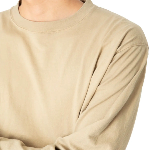 ARTISAN L/S CREW NECK TEE COTTON JERSEY MATCHA DYE