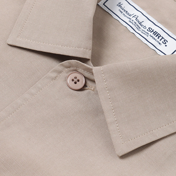 COTTON LINEN S/S OPEN COLLAR SHIRT