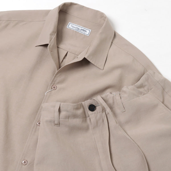 COTTON LINEN S/S OPEN COLLAR SHIRT