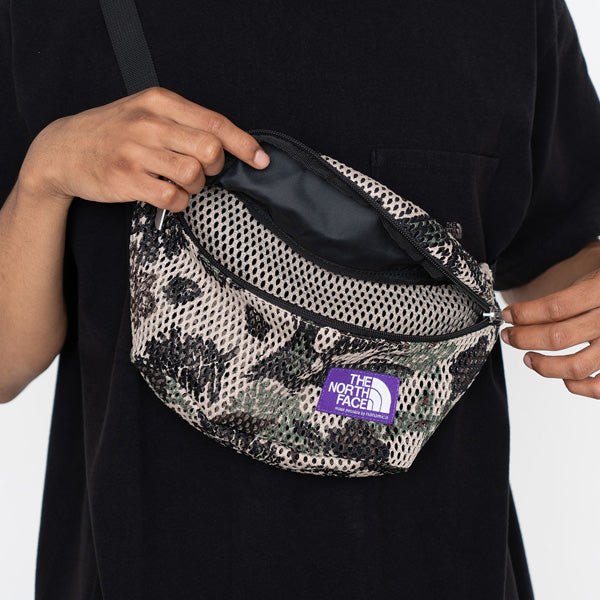 Botanical Print Mesh Waist Bag