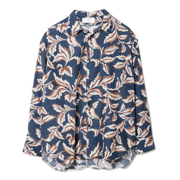 Leaf Pattern Rayon Shirt