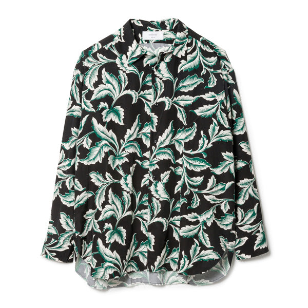 Leaf Pattern Rayon Shirt