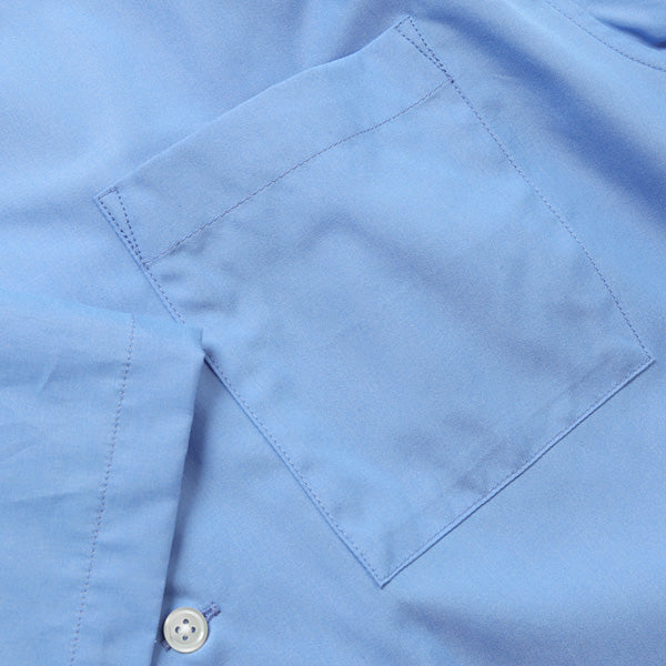 OPEN COLLAR S/S SHIRT(SAX)