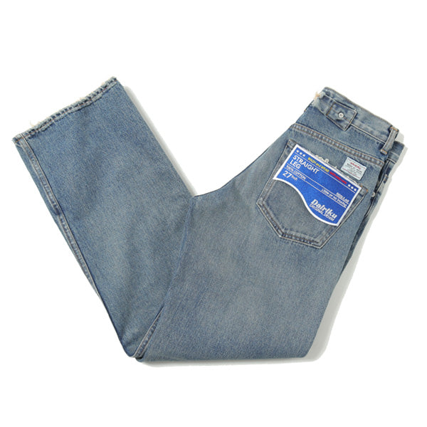 Leather Patch & Hand Paint Denim Pants