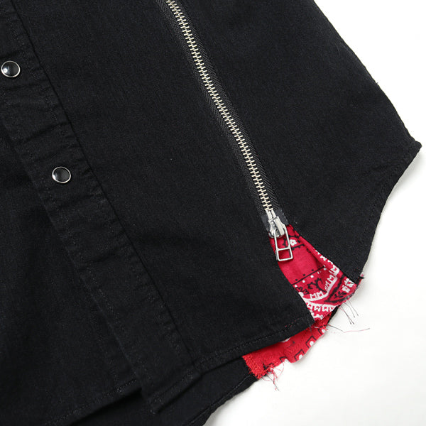 OLD PARK×MINEDENIM Bandana Zip Denim SH