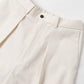 PLEATED WIDE TROUSERS ORGANIC COTTON TWILL